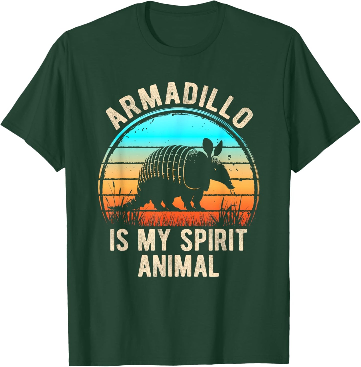 Armadillo Is My Spirit Animal Retro Nature Lovers T-Shirt - T-Shirt | Forest