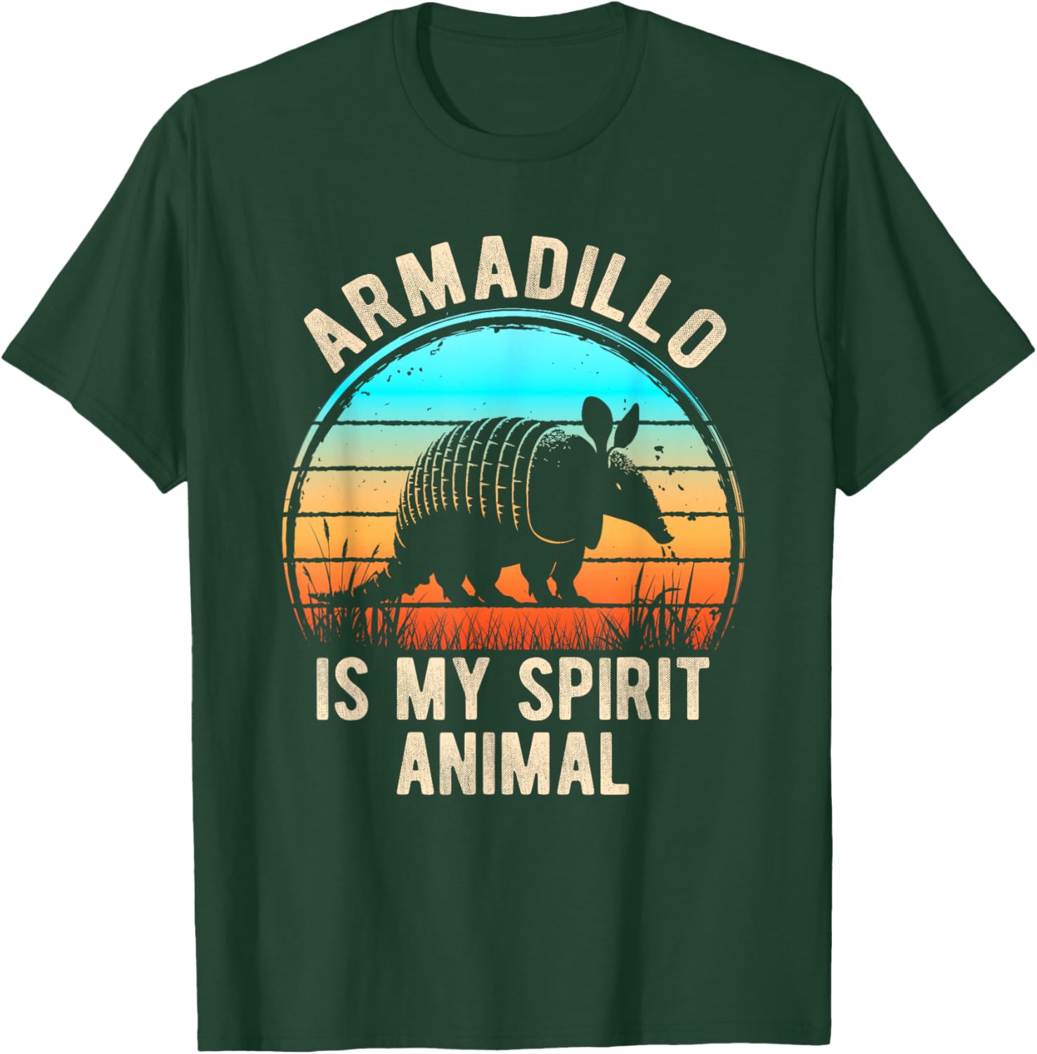 Armadillo Is My Spirit Animal Retro Nature Lovers T-Shirt - T-Shirt | Forest