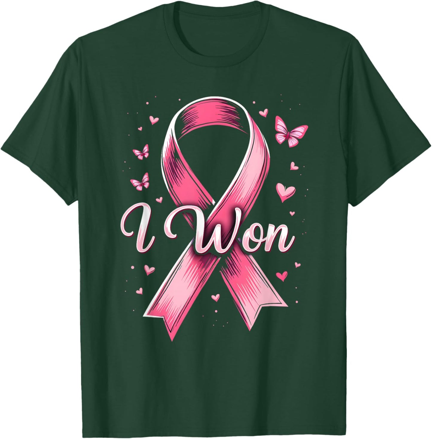 I Won Breast Cancer Awareness Breast Cancer Survivor Women T-Shirt - T-Shirt | Forest