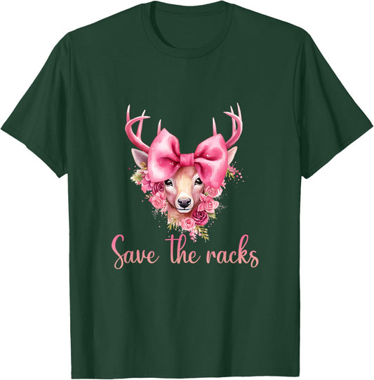 Save the Racks Breast Cancer Awareness T-Shirt - T-Shirt | Forest