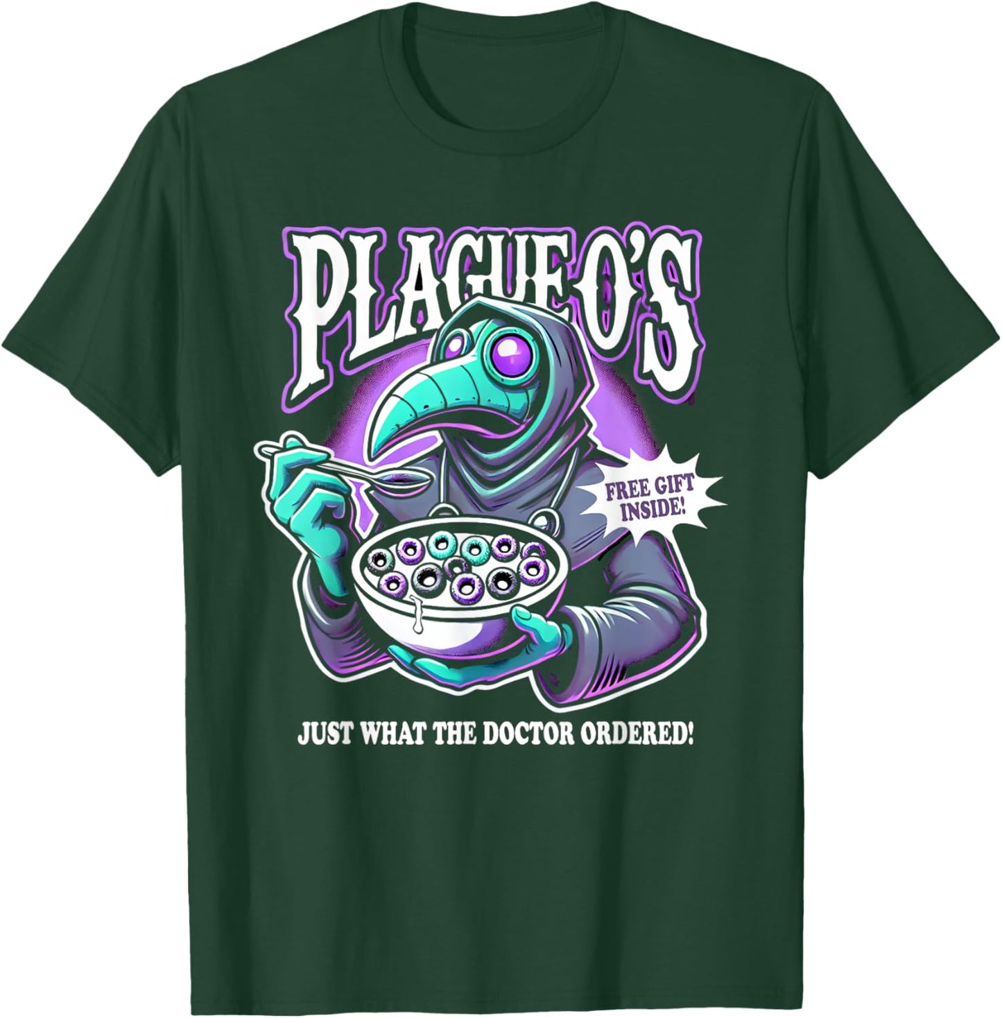 Plague Doctor Shirt Cereal Parody Plague O's - Plague Doctor T-Shirt - T-Shirt | Forest