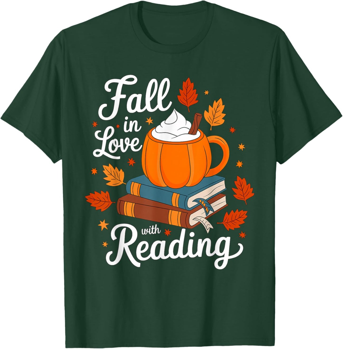 Fall in Love with Reading October T-Shirt - T-Shirt | Forest