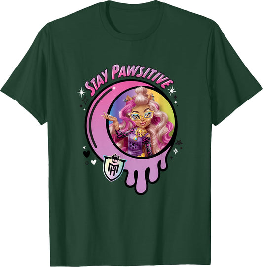 Monster High - Clawdeen Stay Pawsitive T-Shirt - T-Shirt | Forest
