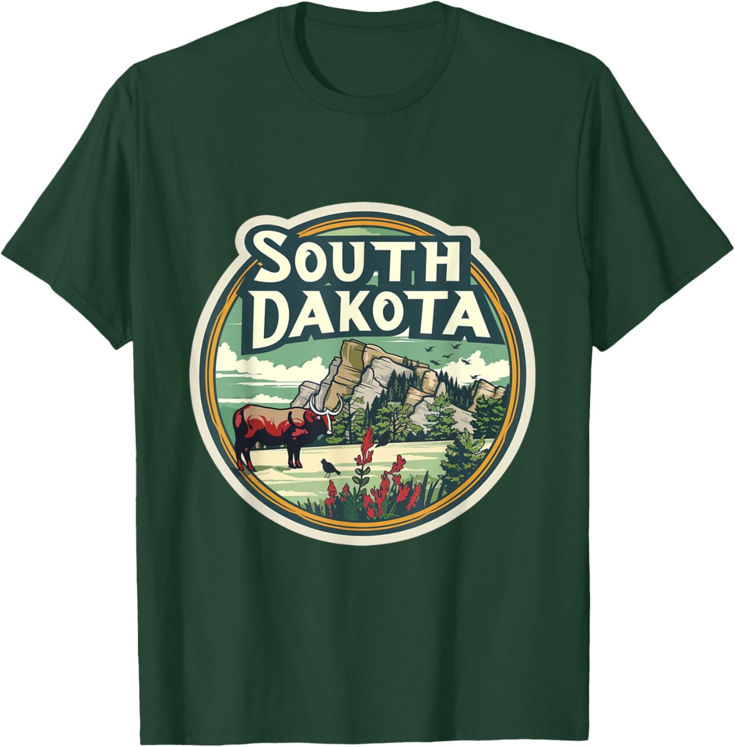 South Dakota SD Black Hills Outdoors Mountains Country T-Shirt - T-Shirt | Forest