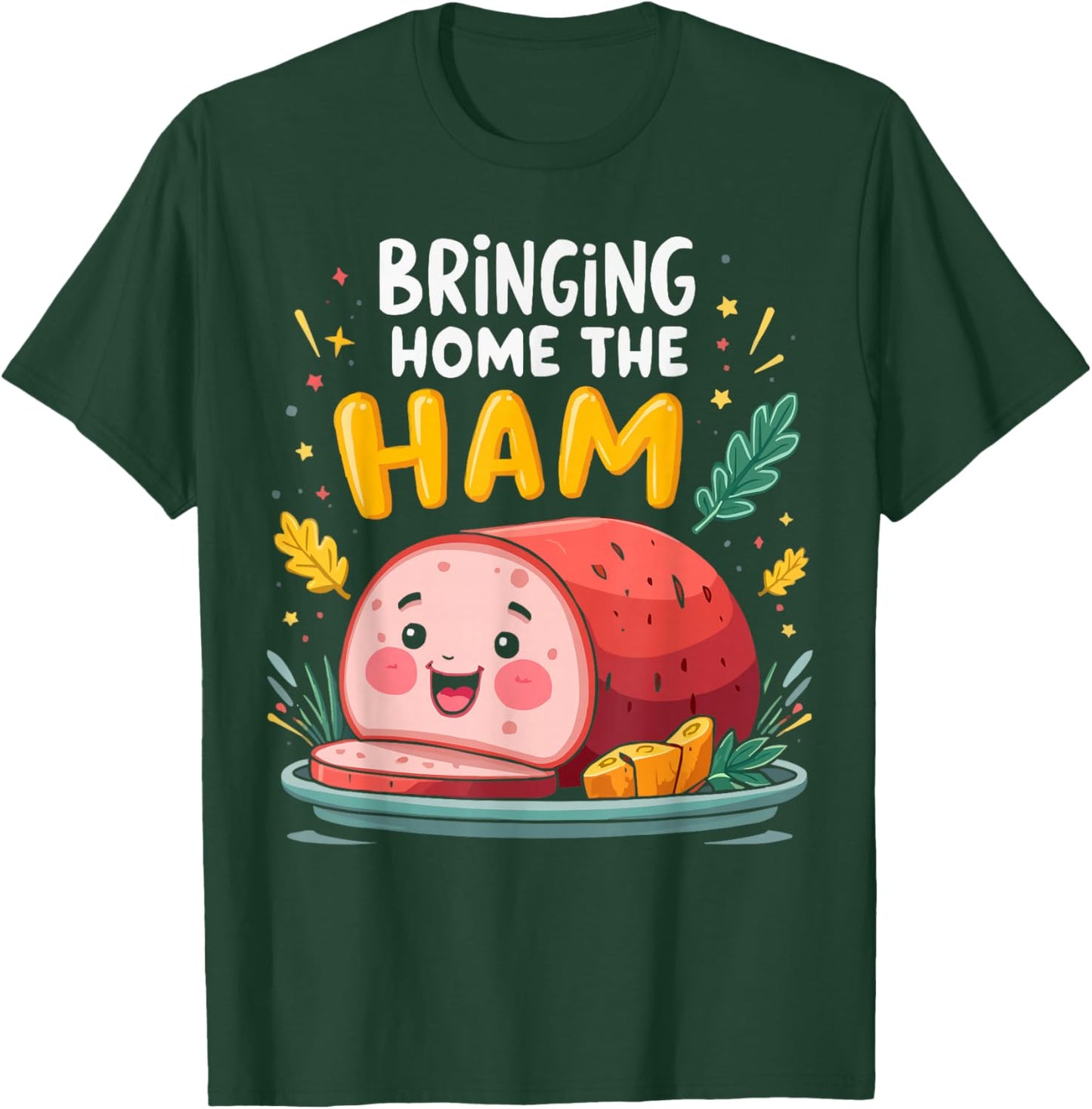 Funny Ham Meat Pig Farmer Pork Food Lover Foodie T-Shirt - T-Shirt | Forest