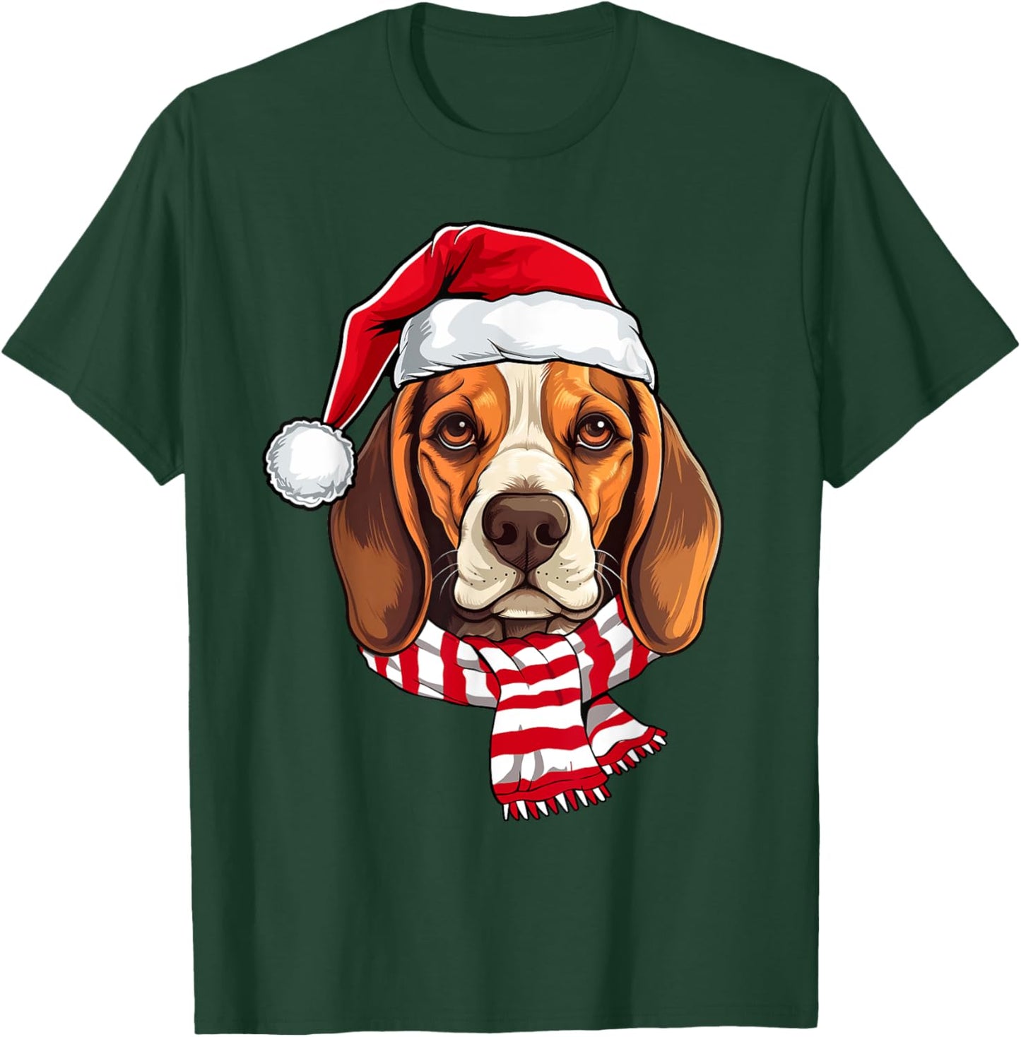Santa Beagle Christmas Dog Lover Men Women Kids T-Shirt - T-Shirt | Forest