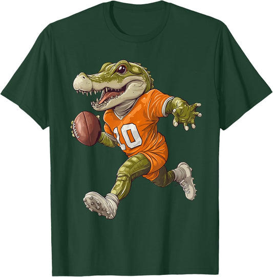 Football Alligator Apparel Sport Design Football Player T-Shirt - T-Shirt | Forest
