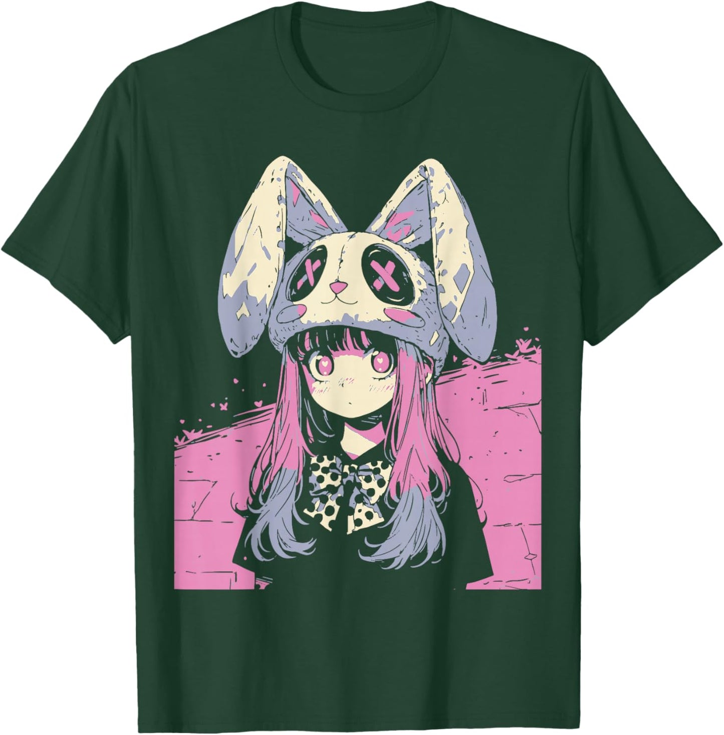 Horror Anime Manga Bunny Japan Japanese Creepy Kawaii Goth T-Shirt - T-Shirt | Forest