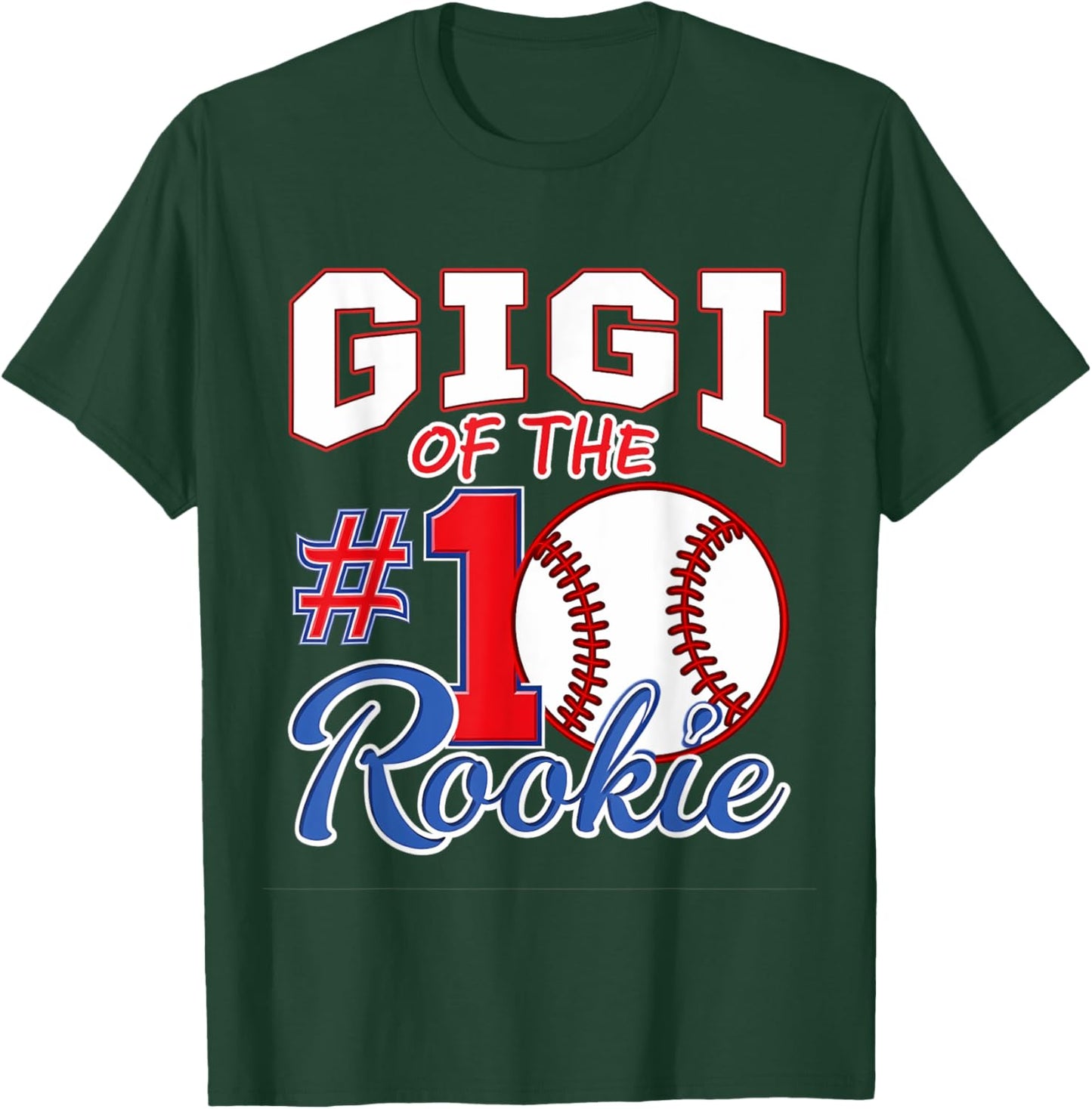 Retro Grandma Gigi Of The Number 1 Rookie Baseball T-Shirt - T-Shirt | Forest