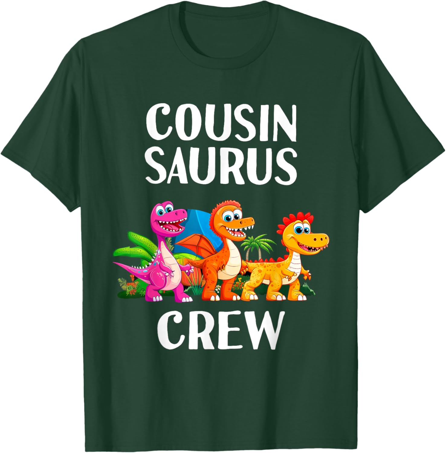 Cousin Crew Saurus Dinosaur Matching Toddlers Kids Dino T-Shirt - T-Shirt | Forest