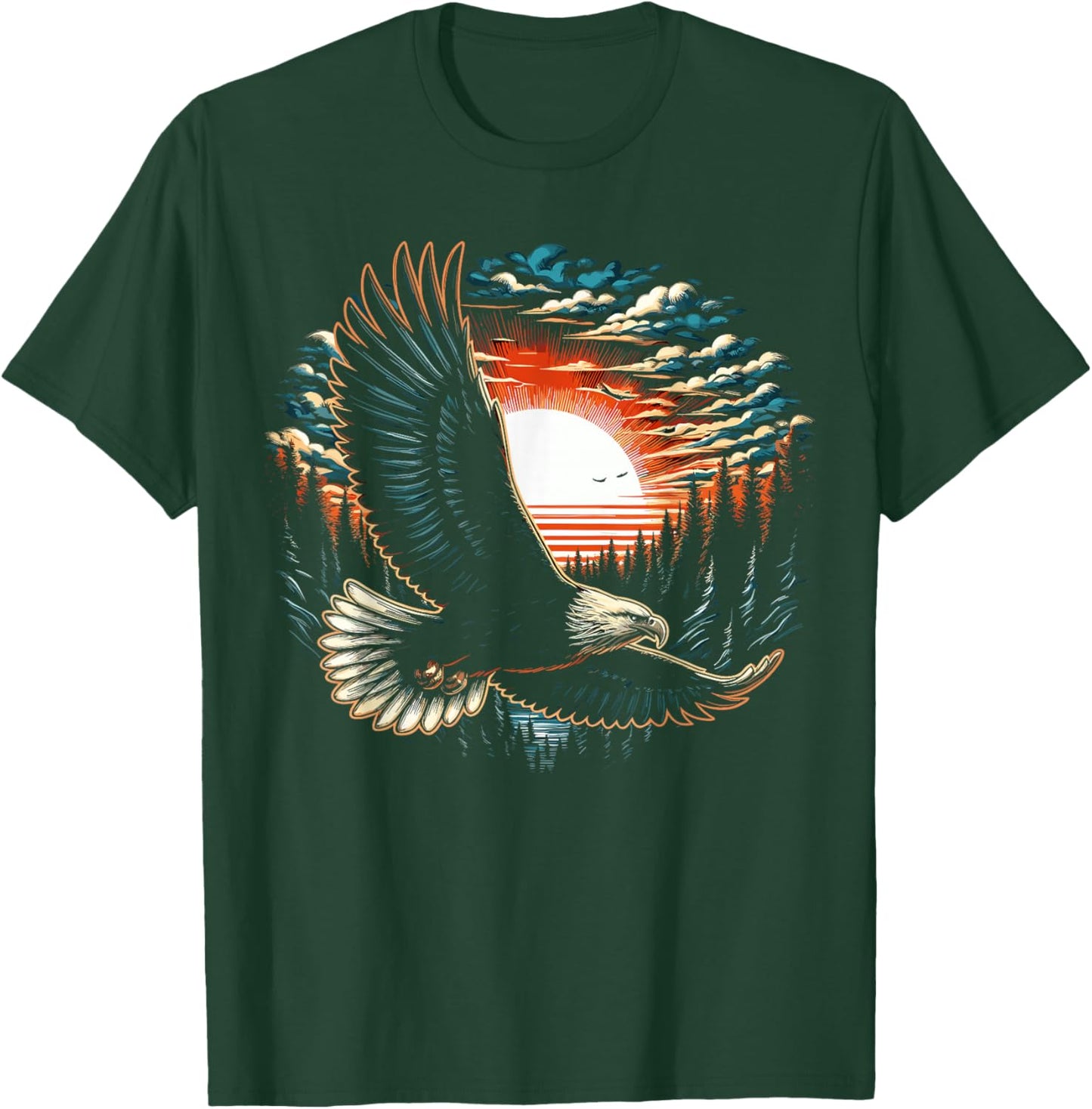 Bald Eagle Forest Animal Wildlife T-Shirt - T-Shirt | Forest