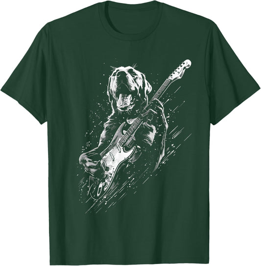 Labrador Retriever Dog Playing Electric Guitar Rock Dog Dad T-Shirt - T-Shirt | Forest