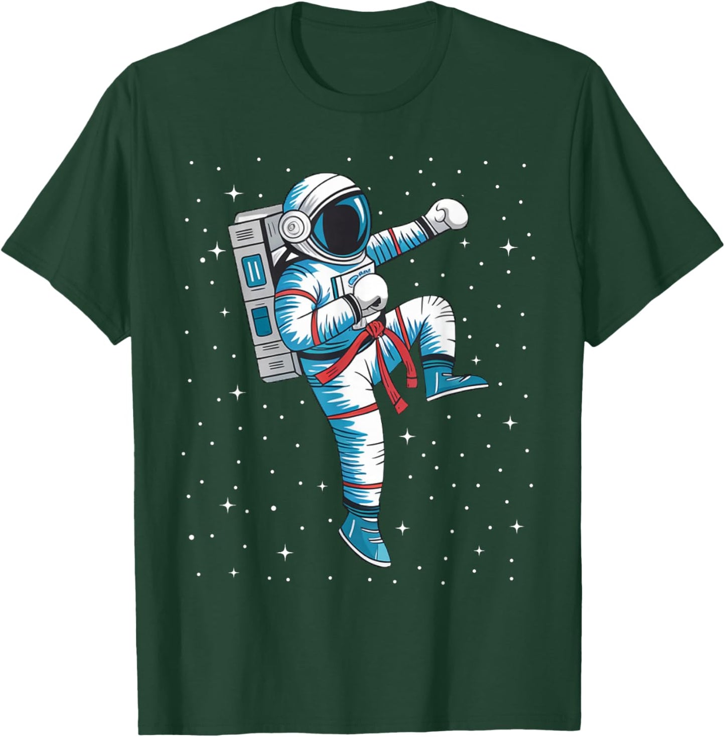 Astronaut Muay Thai Boxing Karate Kickboxing Martial Arts T-Shirt - T-Shirt | Forest