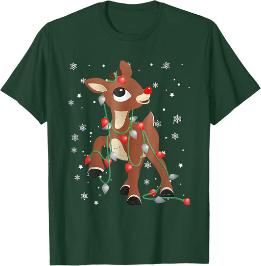 Rudolph The Red Nose Reindeer For Kids And Christmas Fan T-Shirt - T-Shirt | Forest