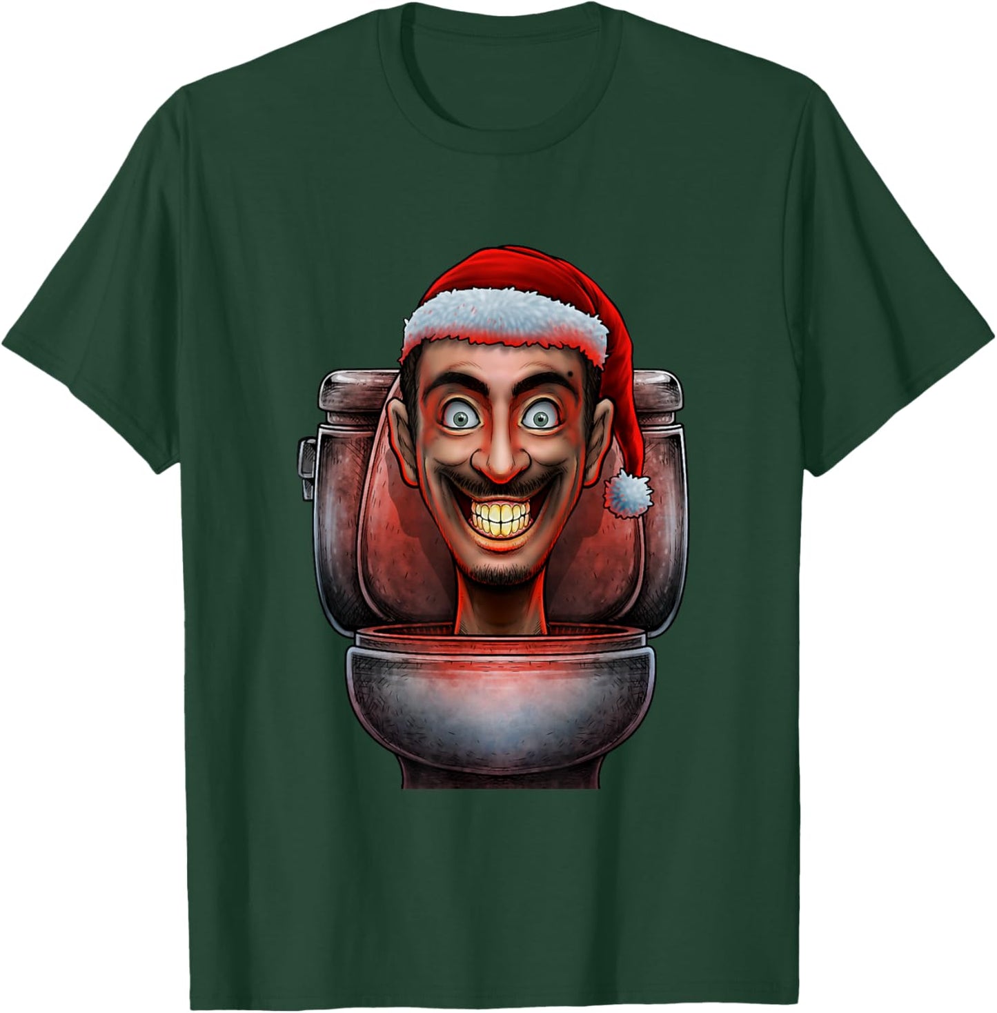 Merry Christmas Skibidi Xmas Speakerman Skibidi Toilet Funny T-Shirt - T-Shirt | Forest