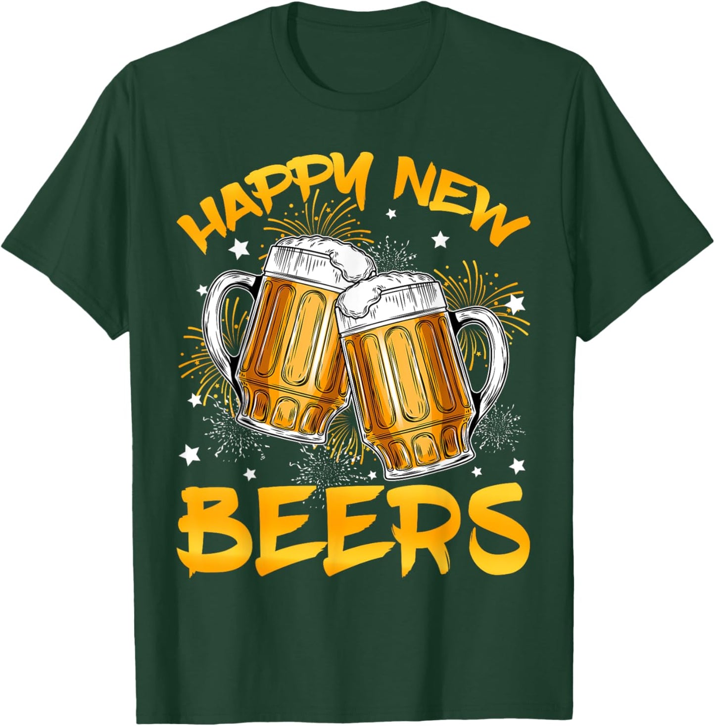 Happy New Beers Happy New Year 2026 NYE New Years Eve Party T-Shirt - T-Shirt | Forest