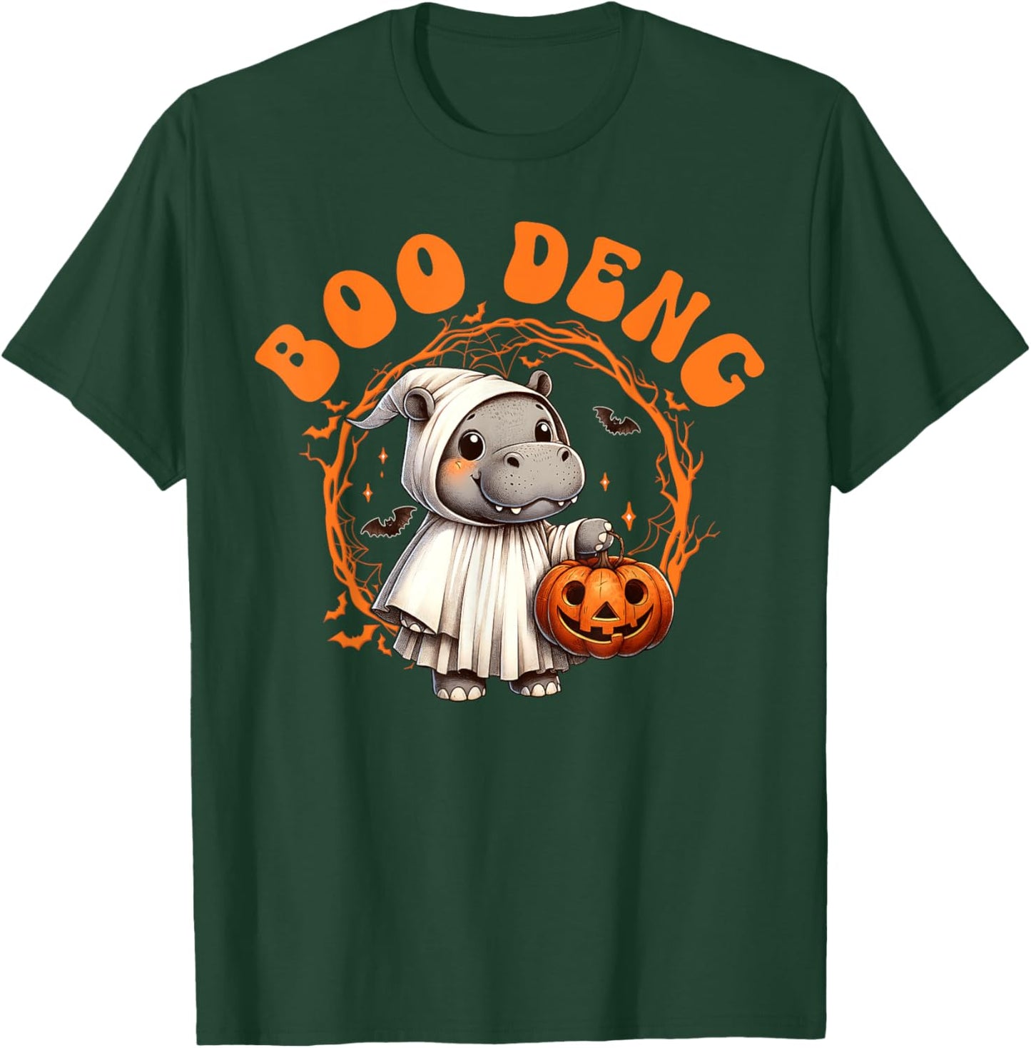 Boo Deng Moo Deng Hippo Baby Pygmy Hippopotamus Halloween T-Shirt - T-Shirt | Forest