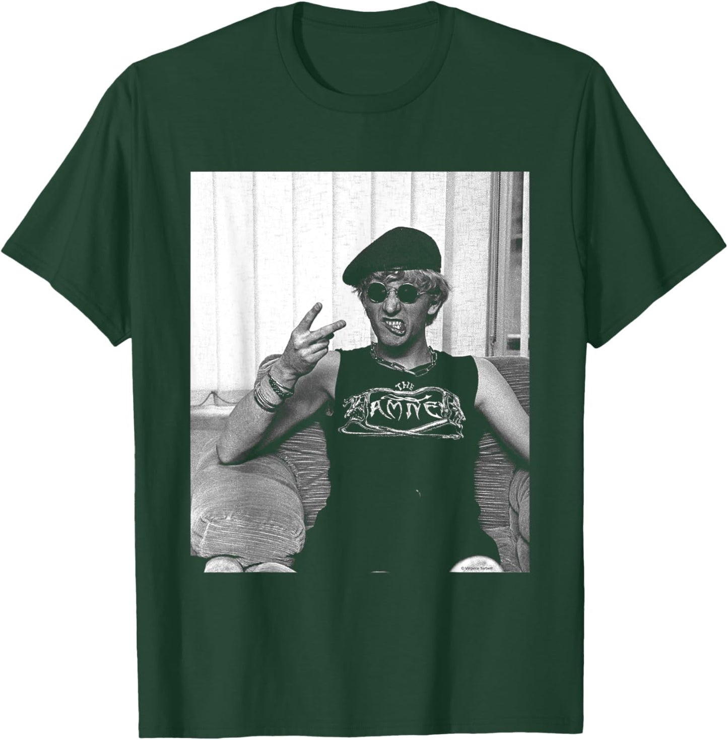 The Damned Captain Sensible Swearing By Virginia Turbett T-Shirt - T-Shirt | Forest