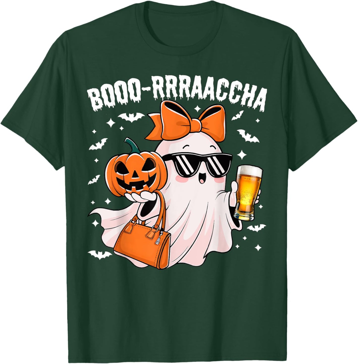 Boo-Racha Halloween Cute Ghost Boo Borracha Funny Men Women T-Shirt - T-Shirt | Forest