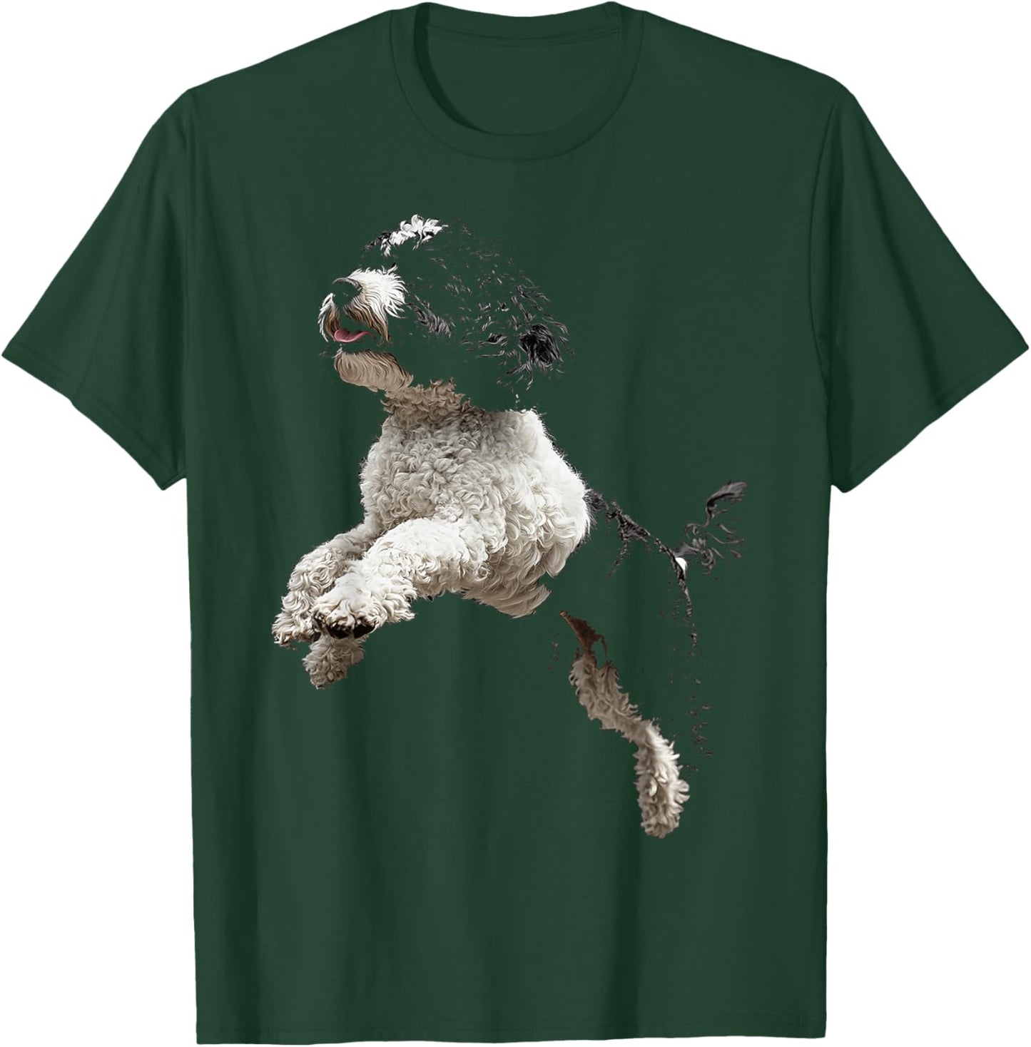 Portuguese Water Dog Motif Pet Artwork Portuguese Water T-Shirt - T-Shirt | Forest
