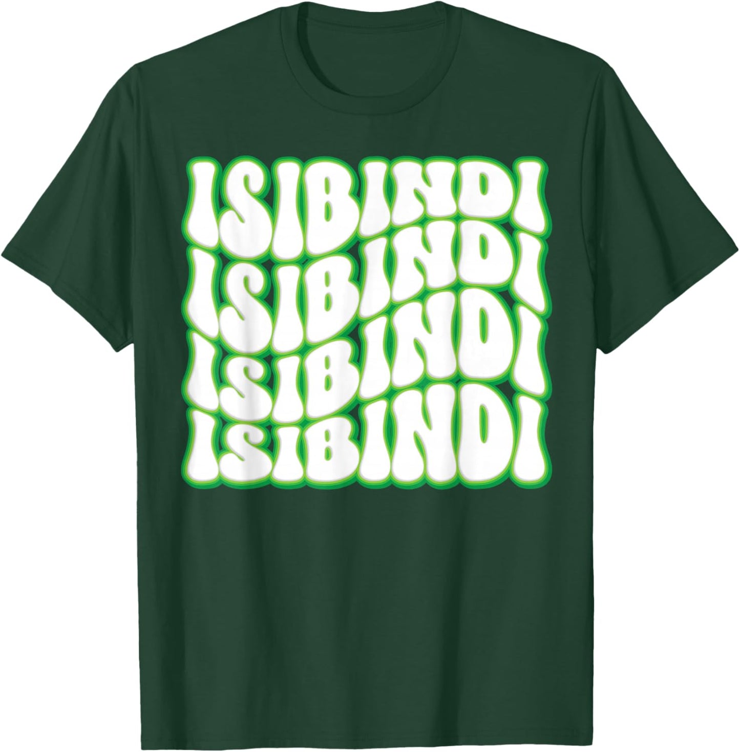 Isibindi - Groovy Wavy Style School Spirit Wear T-Shirt - T-Shirt | Forest