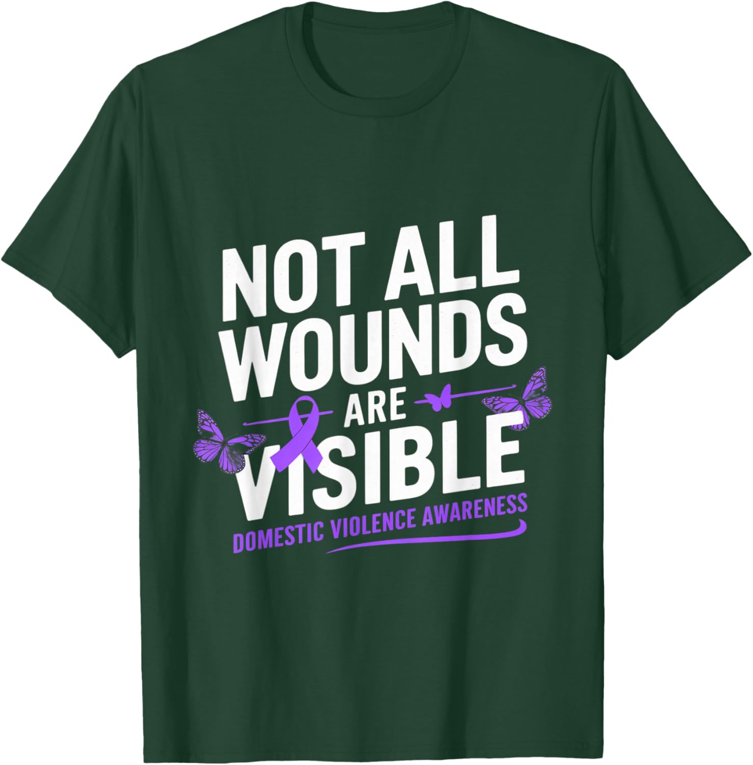 By The Grace Of God I'm A Survivor DV Awareness Month T-Shirt - T-Shirt | Forest
