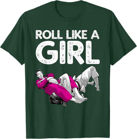 Funny Jiu Jitsu Art Girls Kids Brazilian Jiu Jitsu T-Shirt - T-Shirt | Forest