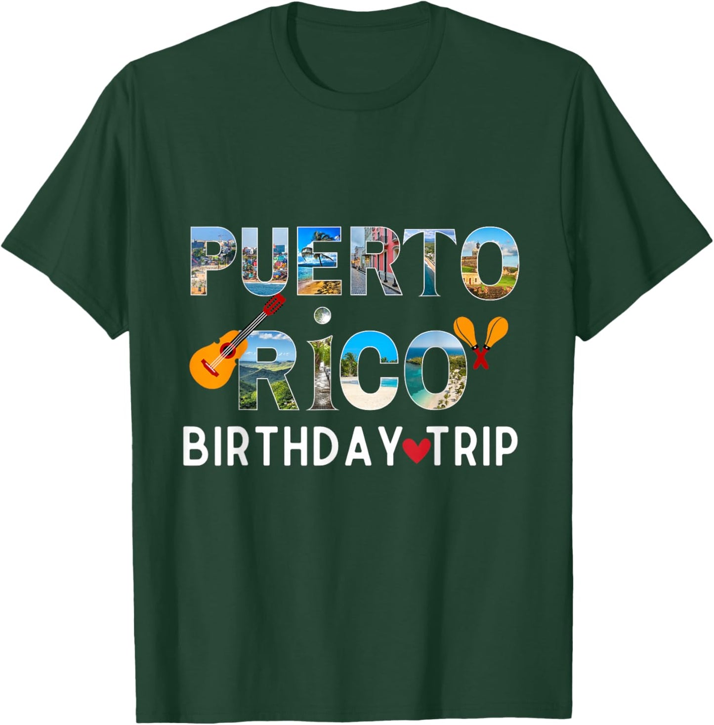 Puerto Rico Birthday Trip Vacation Travel T-Shirt - T-Shirt | Forest