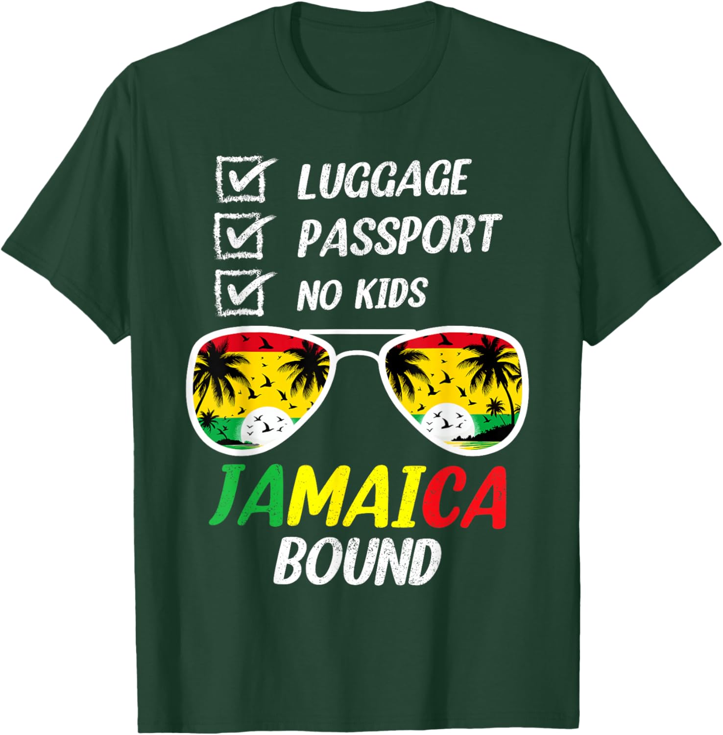 Jamaican Travel Vacation Trip Outfit to Jamaica Men Women T-Shirt - T-Shirt | Forest