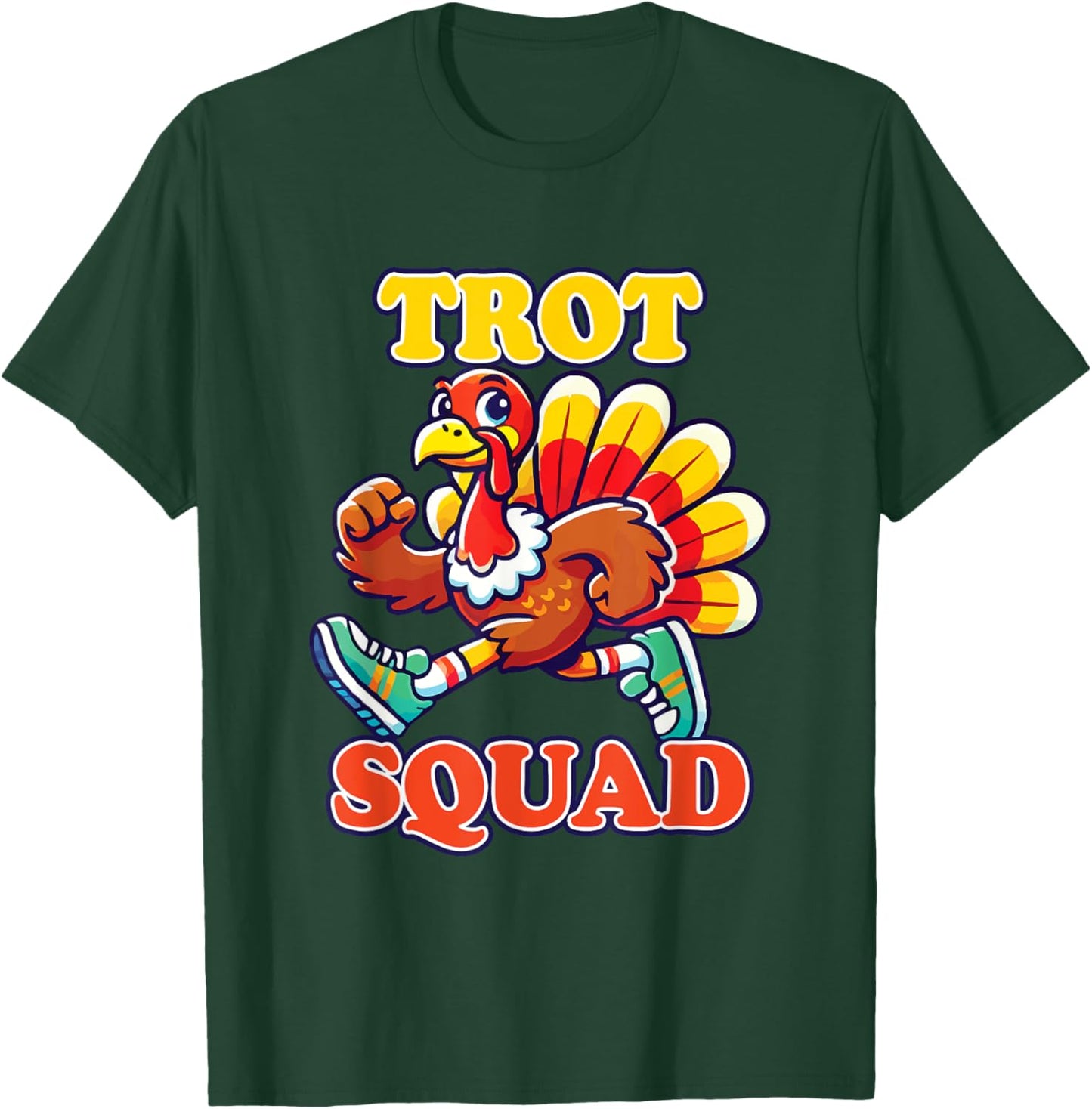Thanksgiving Turkey Running Outfit Gear Costume Turkey Trot T-Shirt - T-Shirt | Forest