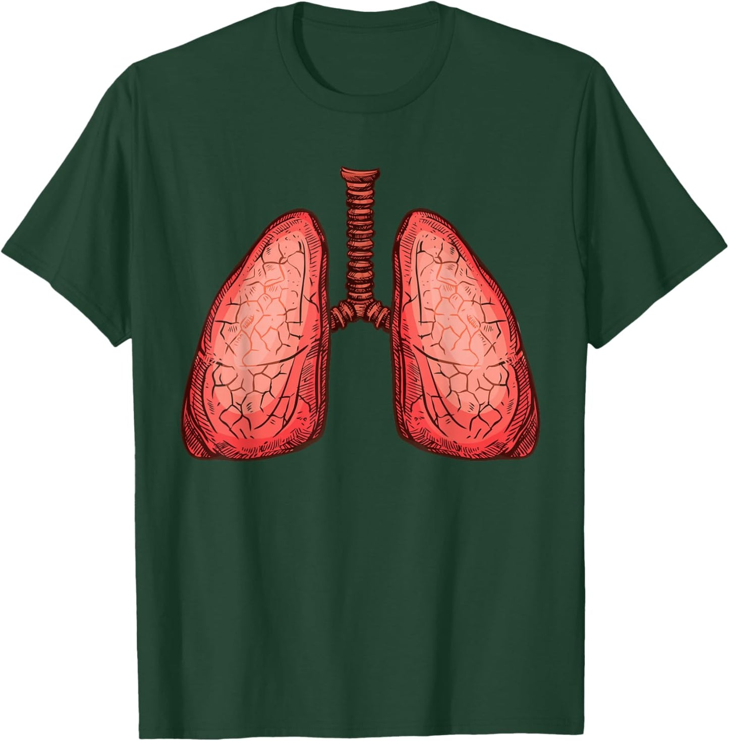 Human Body Organs Anatomy Group Costumes - Lungs Costume T-Shirt - T-Shirt | Forest