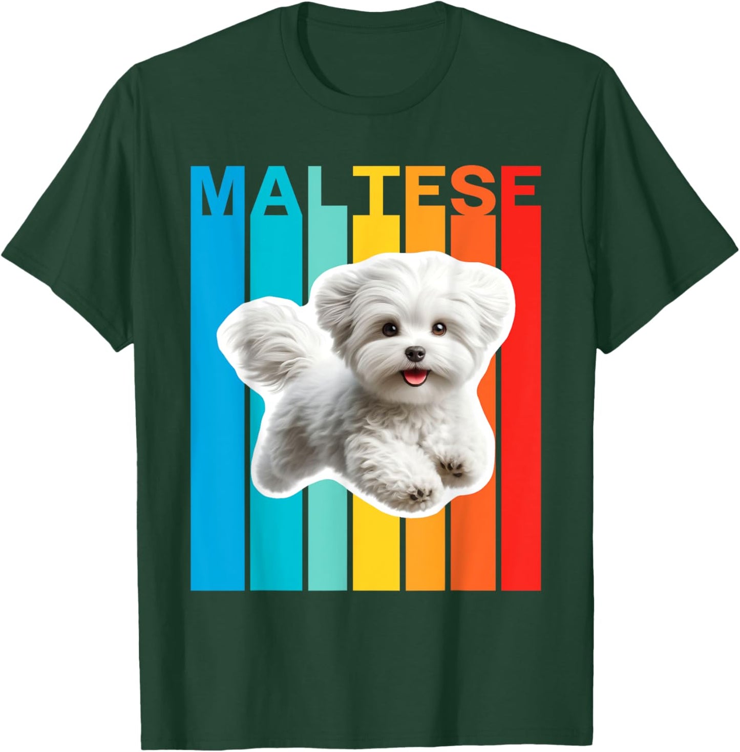 Colorful Maltese T-Shirt - T-Shirt | Forest