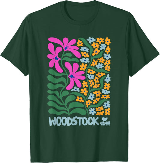 Woodstock Blooms T-Shirt - T-Shirt | Forest