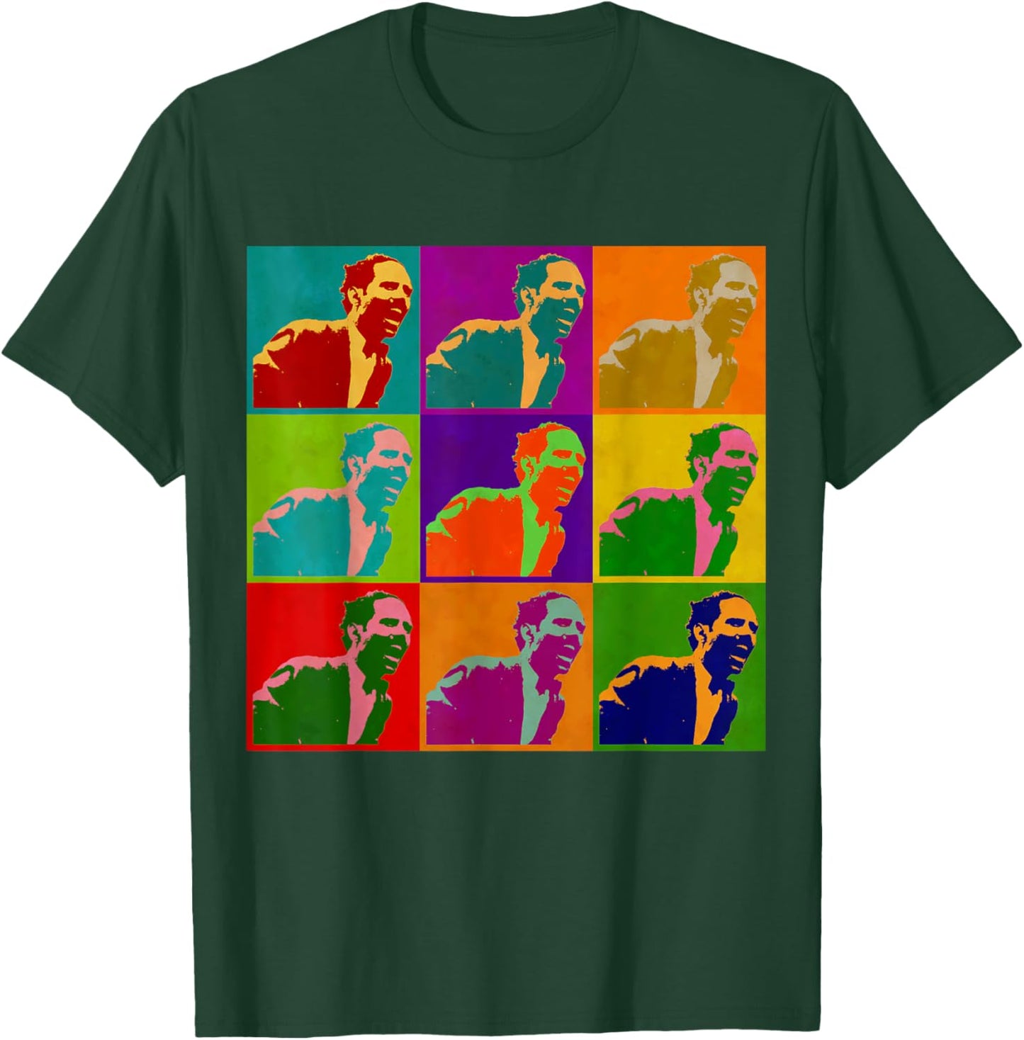 Pedro Albizu Campos Warhol Painting Boricua Puerto Rico Fun T-Shirt - T-Shirt | Forest