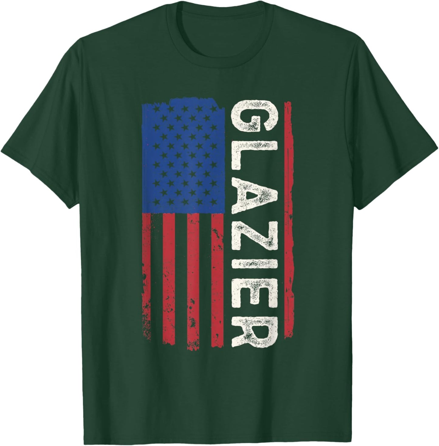 Glazier Us Flag T-Shirt - T-Shirt | Forest