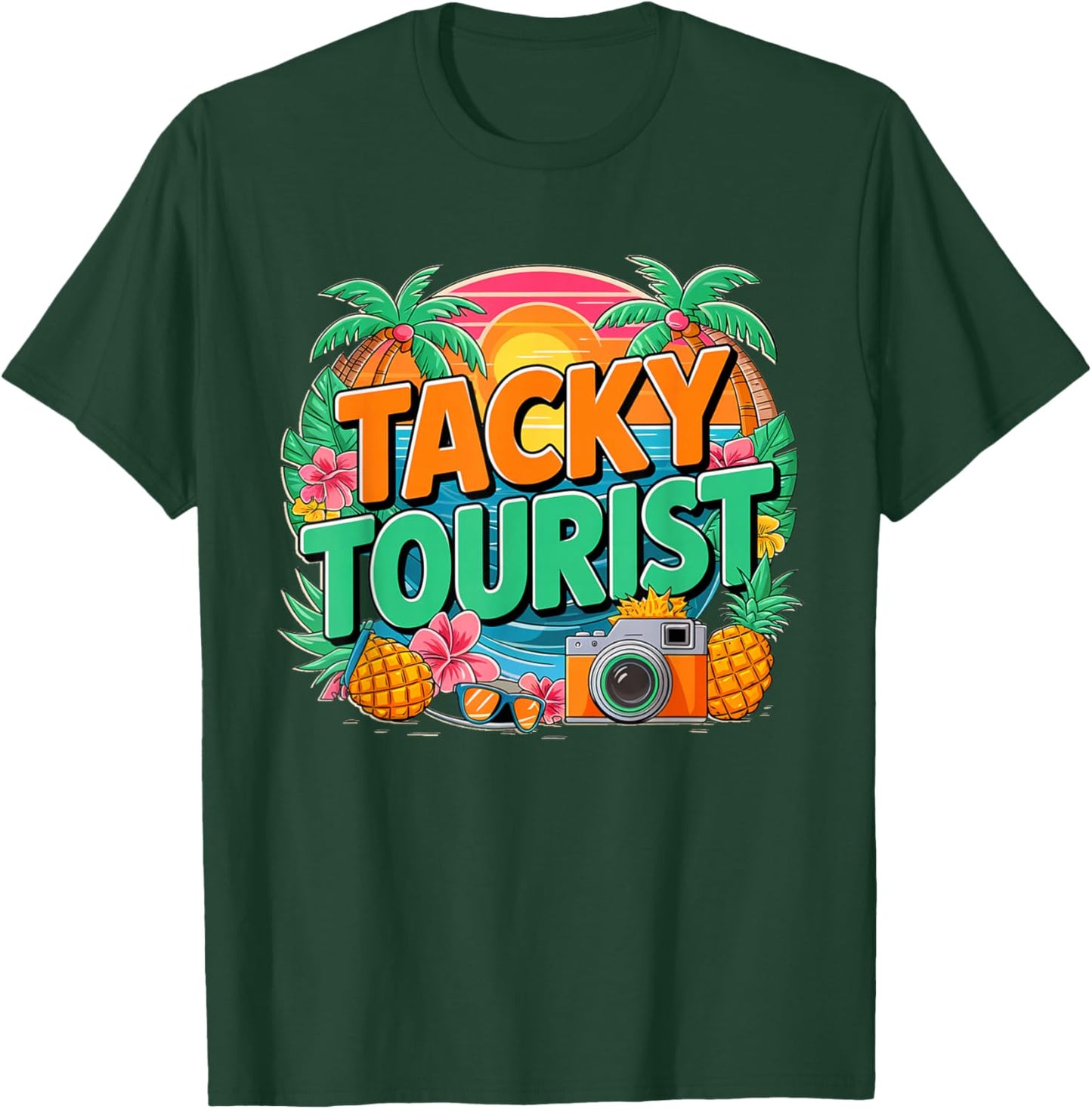Vacay Tacky Tourist Outfits for Kids Men Women T-Shirt - T-Shirt | Forest