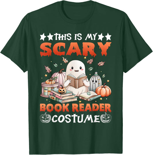 This Is My Scary Book Reader Costume Spooky Ghost Reading T-Shirt - T-Shirt | Forest
