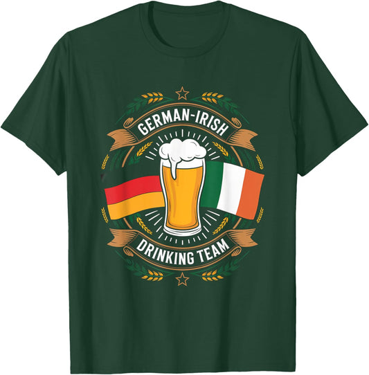 German Irish Flag Drinking Team T-Shirt - T-Shirt | Forest