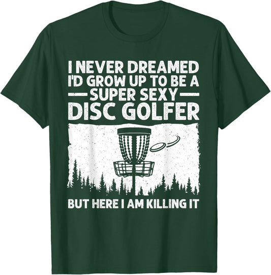Disc Golfer Art Women Disc Golf Player Disc Golf T-Shirt - T-Shirt | Forest