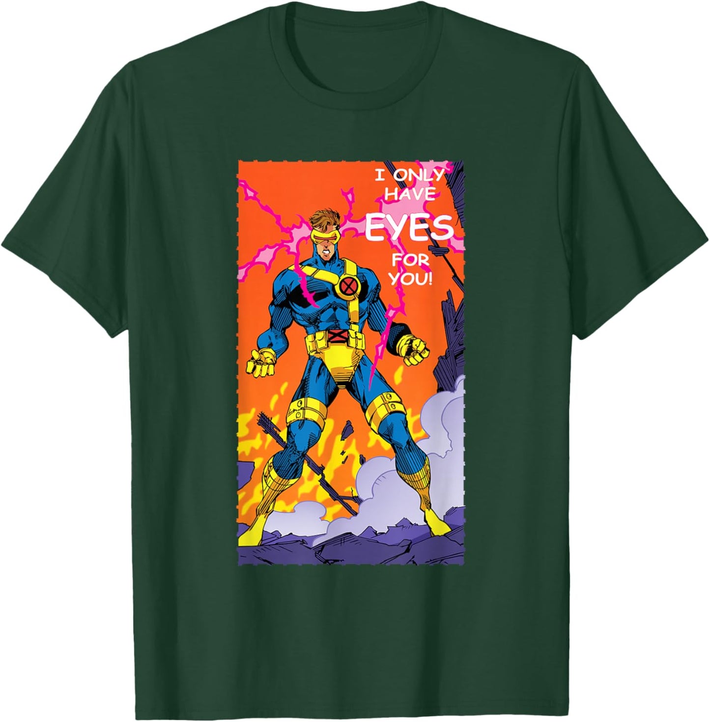Marvel X-Men Retro '90s Valentine's Day Card Cyclops T-Shirt - T-Shirt | Forest