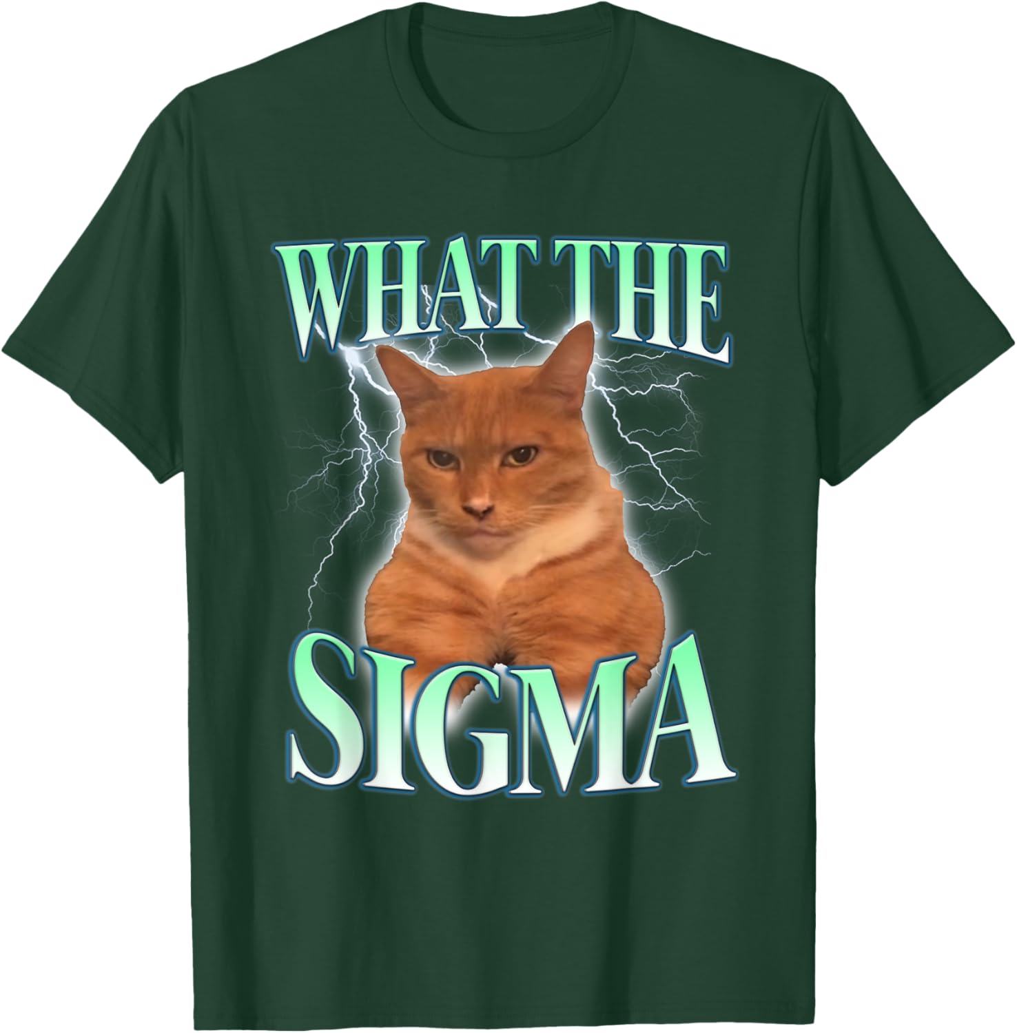 Vintage What The Sigma Lovely Animal Funny Cat-Meme Apparel T-Shirt - T-Shirt | Forest
