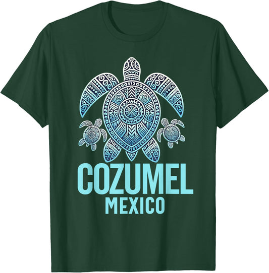 Cozumel Mexico Souvenir Vacation Travel Men Women Reminder T-Shirt - T-Shirt | Forest