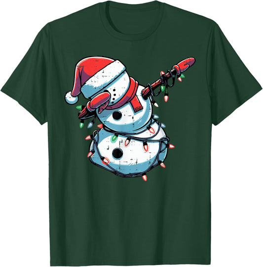 Christmas Dabbing Snowman Funny Xmas Boys Girls Kids Toddler T-Shirt - T-Shirt | Forest