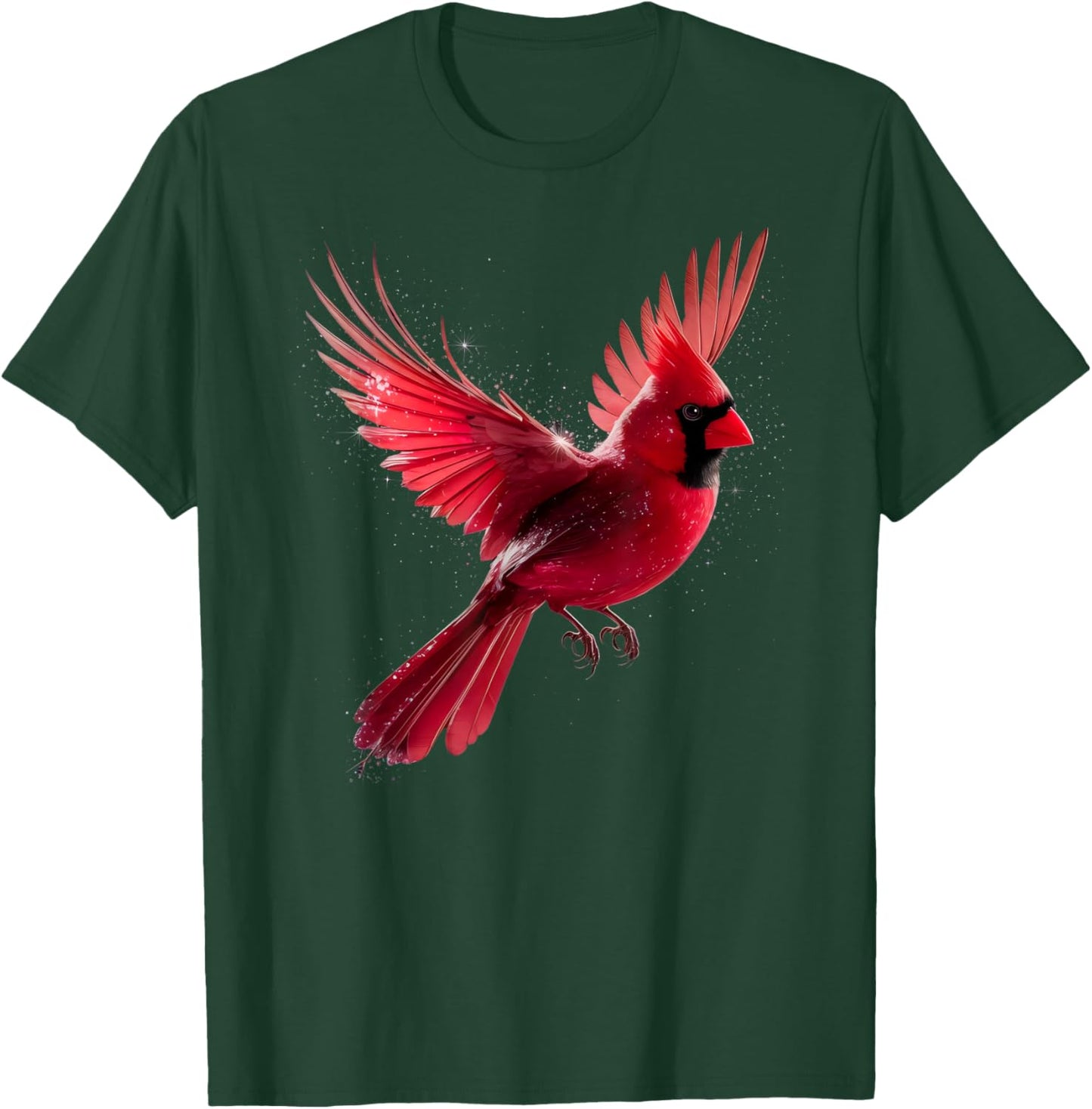 Cute Red Cardinal Bird Lovers Birdwatching Birding Vintage T-Shirt - T-Shirt | Forest