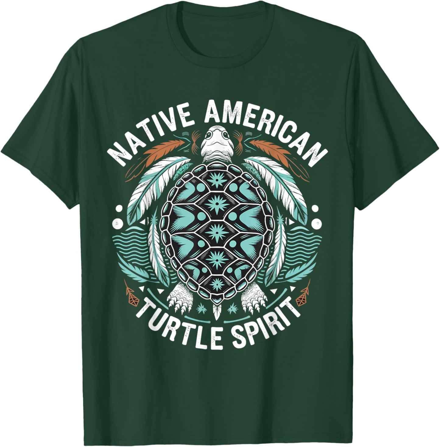 Turtle Spirit Indigenous Native Americans T-Shirt - T-Shirt | Forest