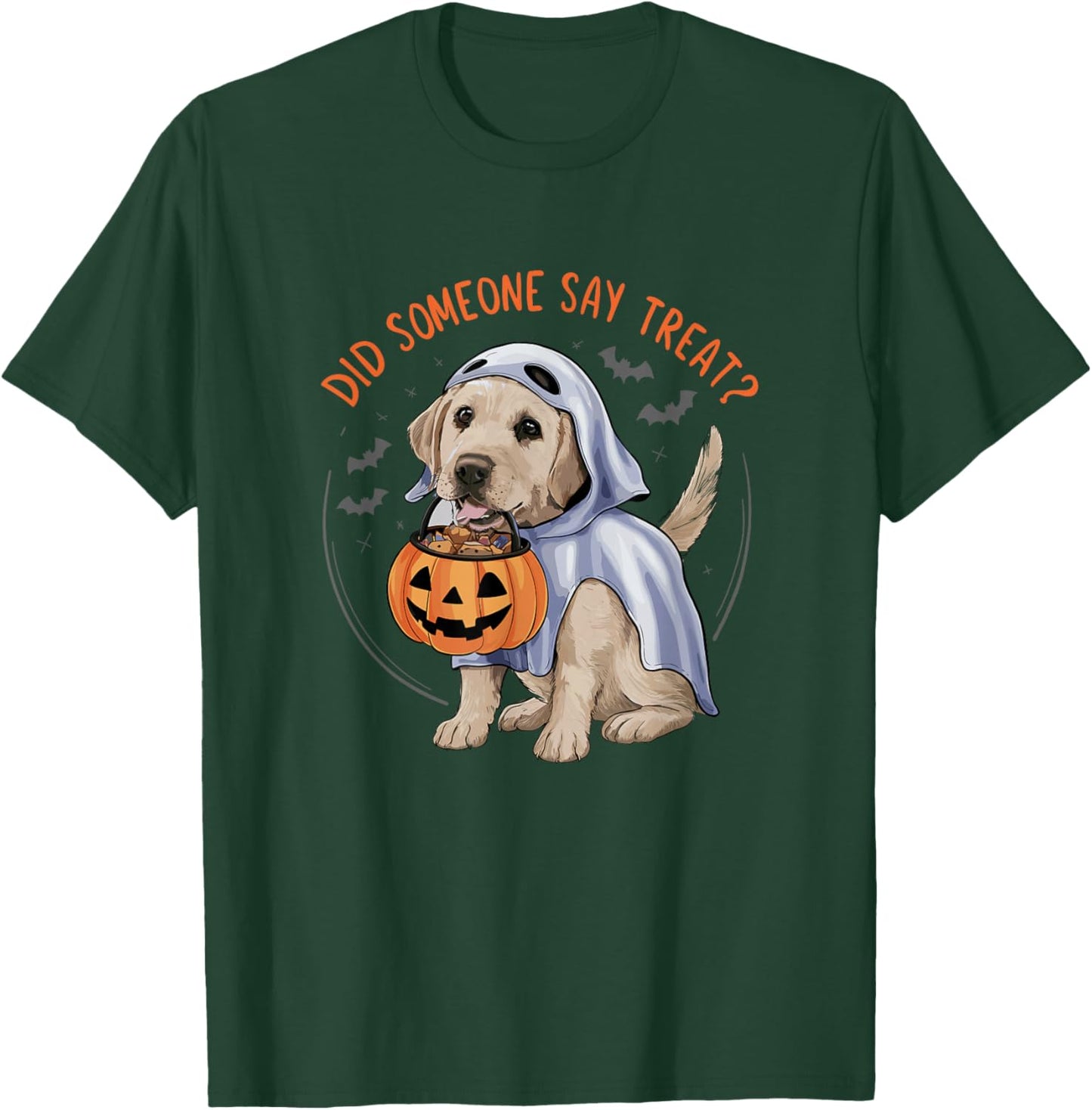 Ghost Labrador Puppy Treats Halloween Labrador Dog T-Shirt - T-Shirt | Forest