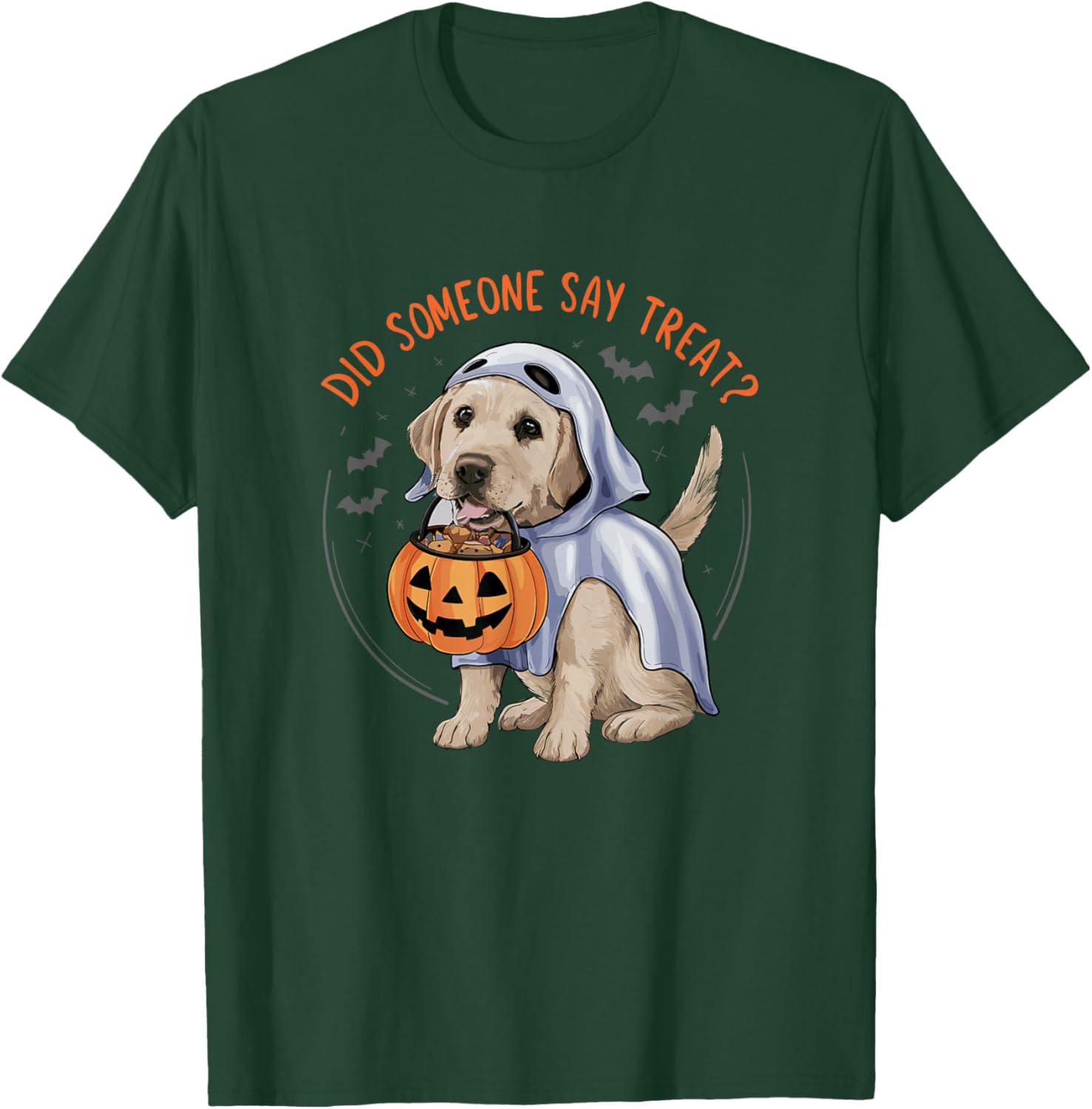 Ghost Labrador Puppy Treats Halloween Labrador Dog T-Shirt - T-Shirt | Forest