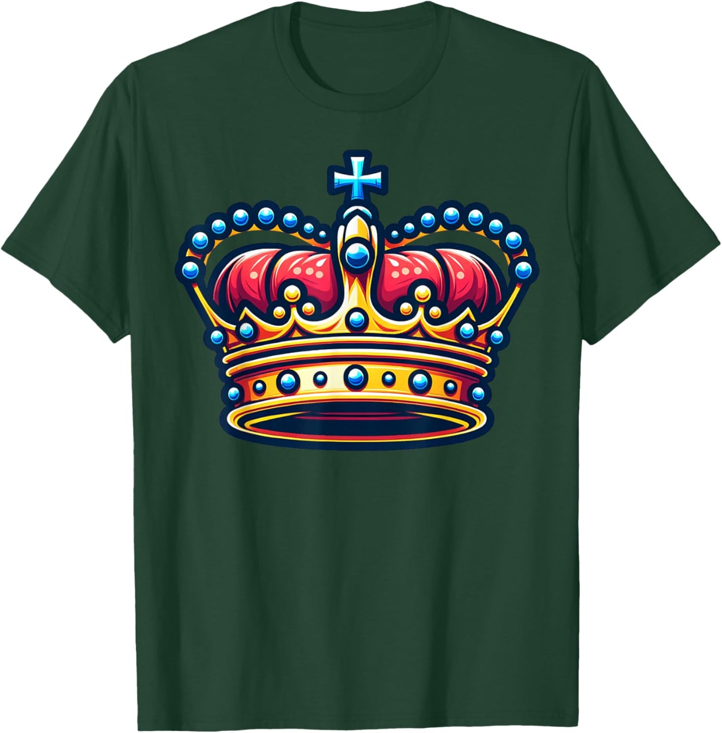 Elegant Royal Crown Illustration for Adults T-Shirt - T-Shirt | Forest