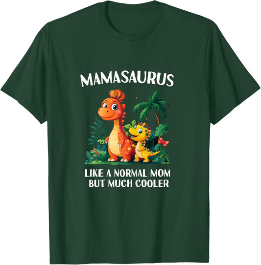 Mamasaurus Mama Saurus Dinosaur Women Matching Family T-Shirt - T-Shirt | Forest