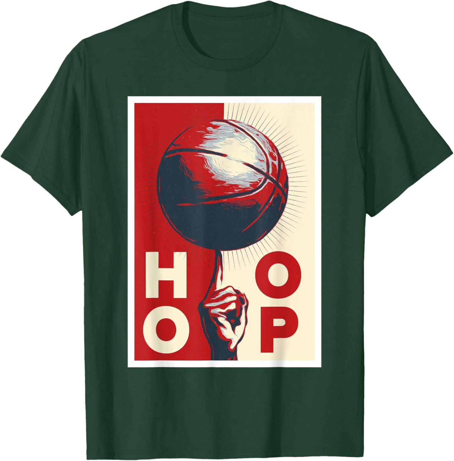 Hoop Basketball Player Streetball Lover T-Shirt - T-Shirt | Forest
